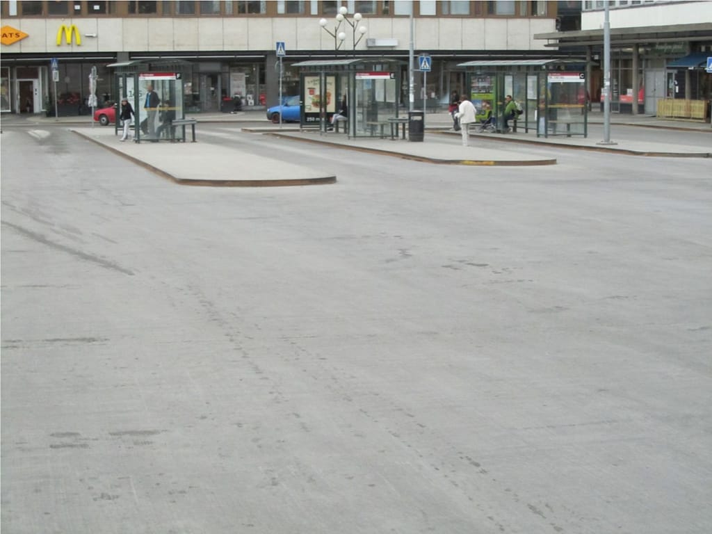 Slitbetong bussväg Högdalen